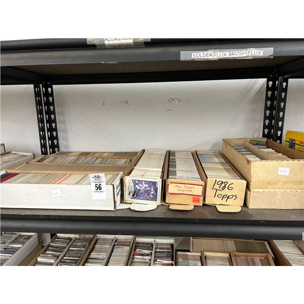 Shelf of Sports Trading Cards