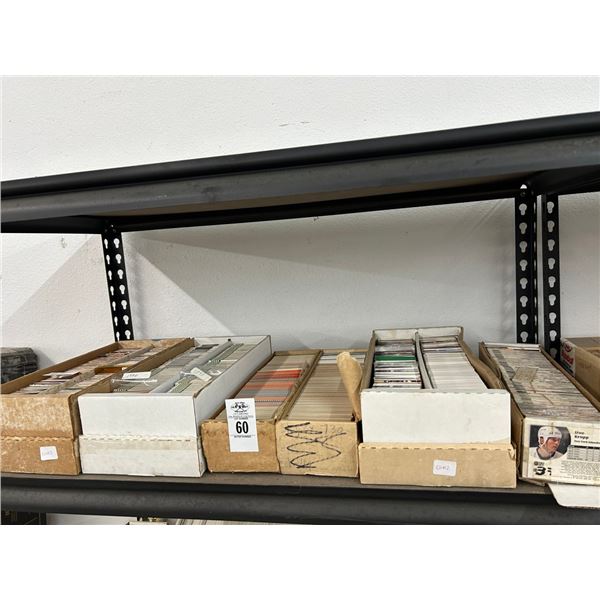 Shelf of Sports Trading Cards