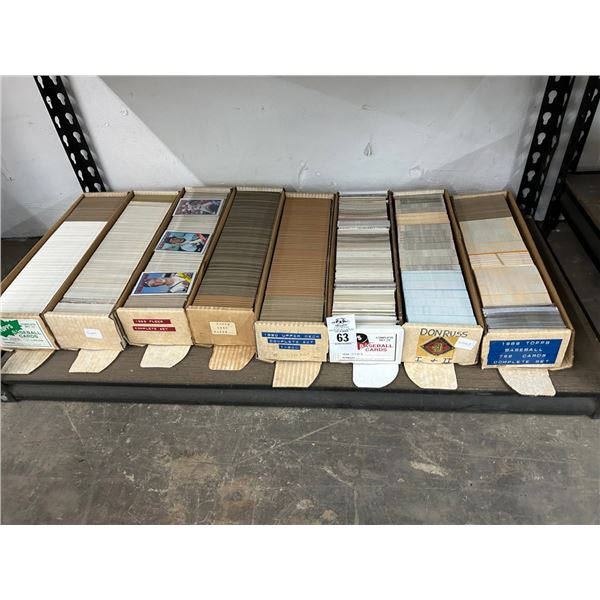 Shelf of Sports Trading Cards