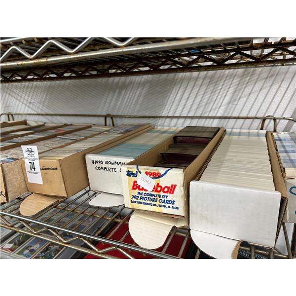 Shelf of Sports Trading Cards