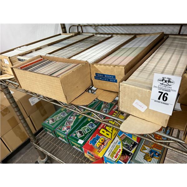 Shelf of Sports Trading Cards