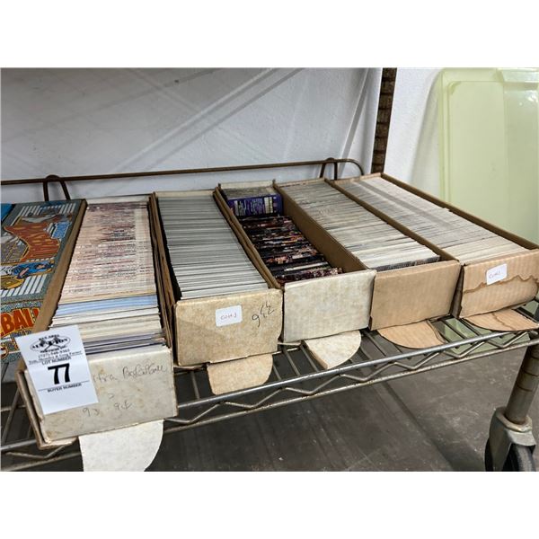 Shelf of Sports Trading Cards