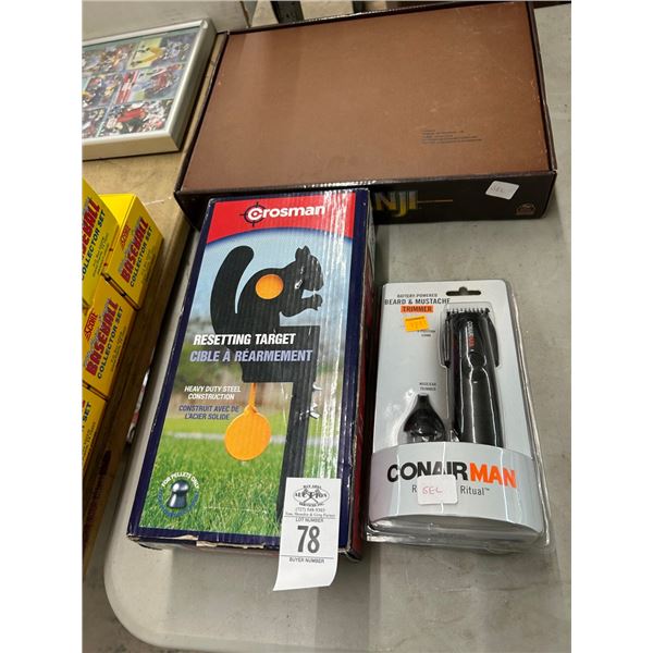 Jumanji Game, Squirrel Target, Conair Beard/Mustache Trimmer