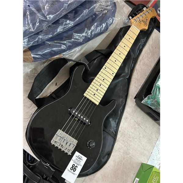 Zenny Electric Guitar w/Case, Peavy KBBA60 Large Amp