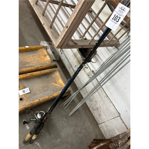 Fishing Rods w/One Reel - 3