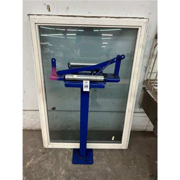 Stock Pedestal Rolling Fan, Window