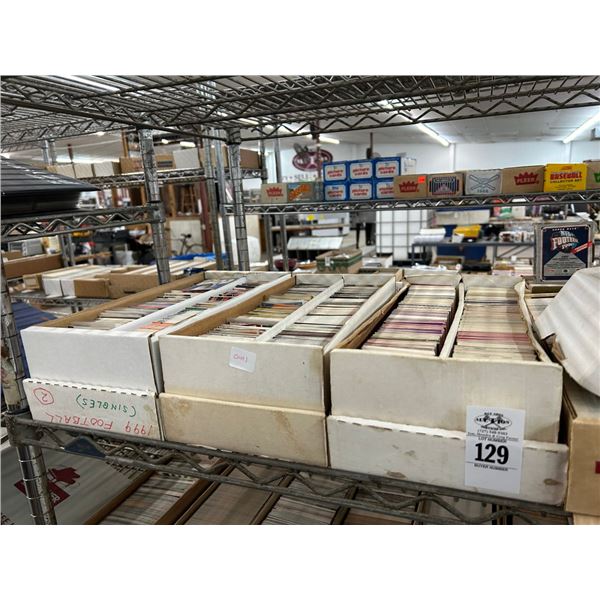 Shelf of Sports Trading Cards