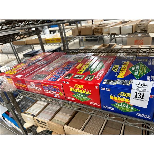 Shelf of Sports Trading Cards