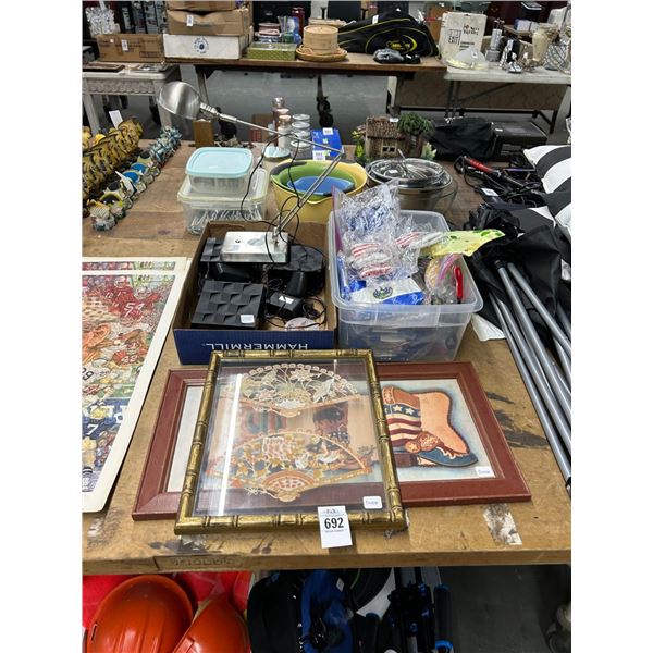 Wall Art, Satchels, Desk Lamp, Electronics