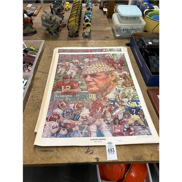 Alabama Heros Unframed Wall Art - 8 Artist Signed/Numbered