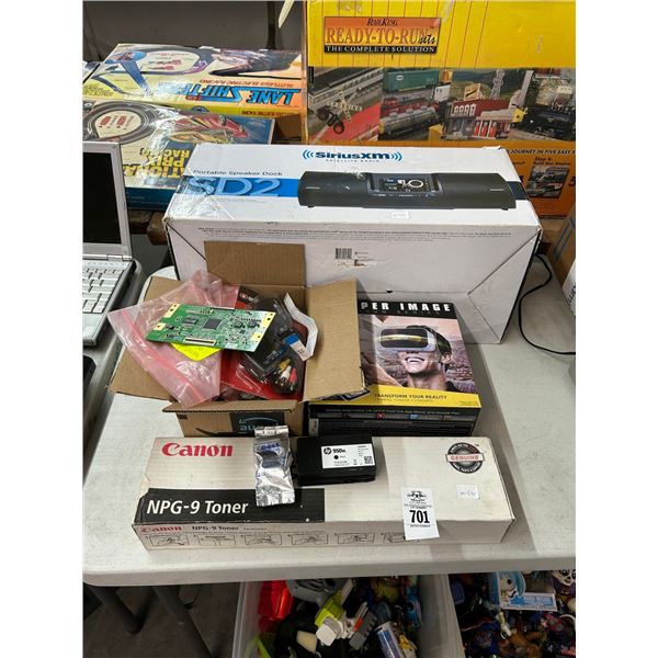 VCR Headset, Sirius FM Dock, Cables, Connectors, Toner