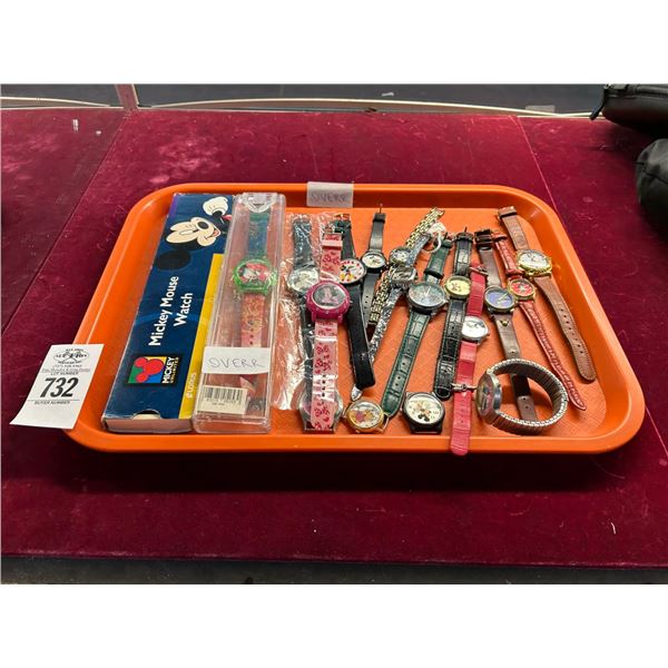 18-Mickey Mouse/Disney Collector Watch - 18 X $