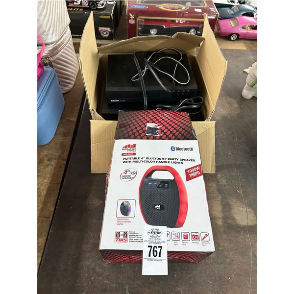 Bluetooth Lighted Party Speaker, Sony DVD Player