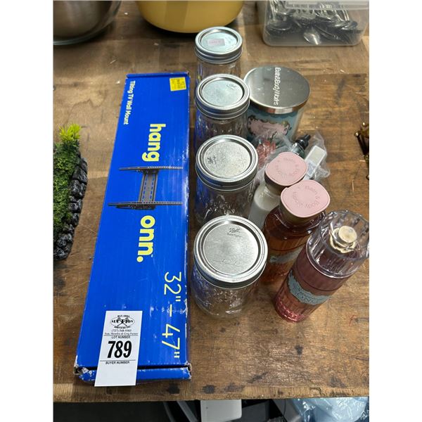 TV Wall Mount, Fragrance Mist/Candle, Jar