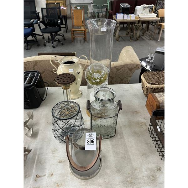 Candle Lanterns, Vase