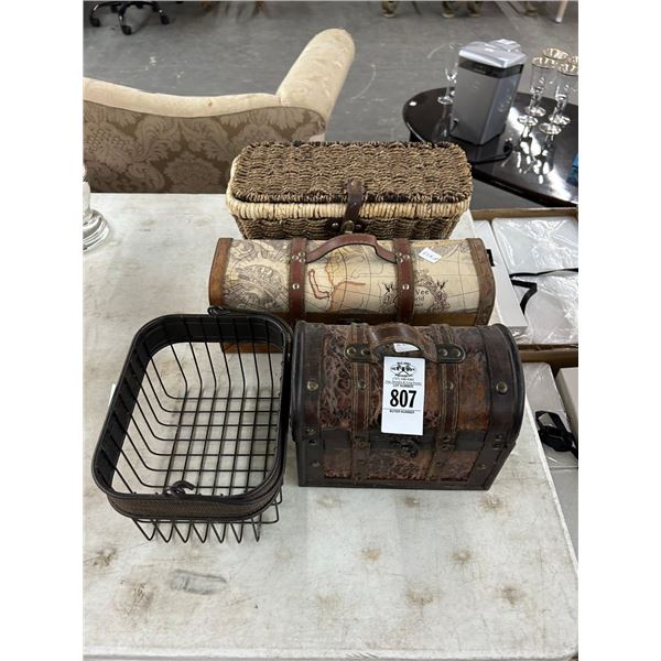 Ornate Storage Bins, Basket - 4