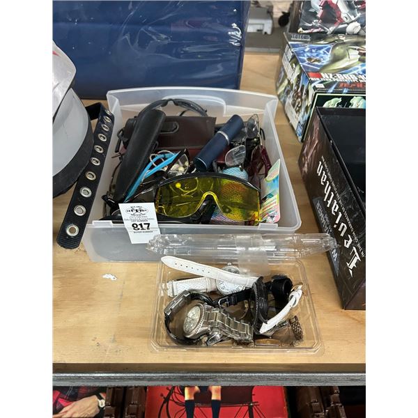 Asst. Wristwatches, Glasses - 2 Flats