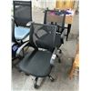 Image 1 : 2-Black Secretarial Armchairs - 2 X $