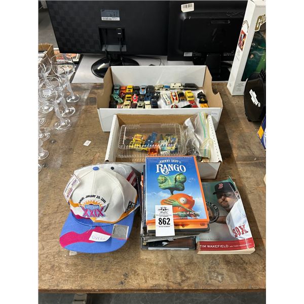 Vintage Die Cast Cars, Movies, Souvenir Hats, Book