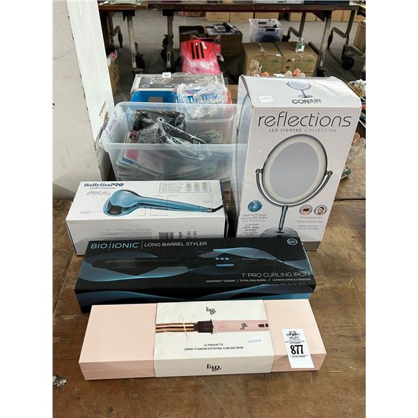 Curling Irons, Lighted Vanity Mirror - 4