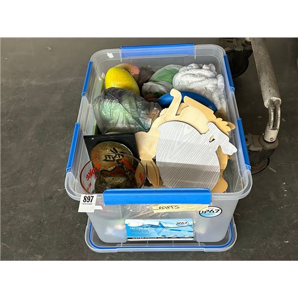 Bin w/Crafts/Décor