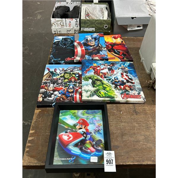 Marvel Avengers/Mario Cart Wall Art - 6