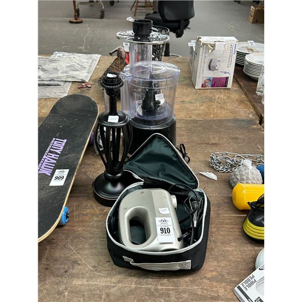 Food Processor, Hand Blender, Lamp