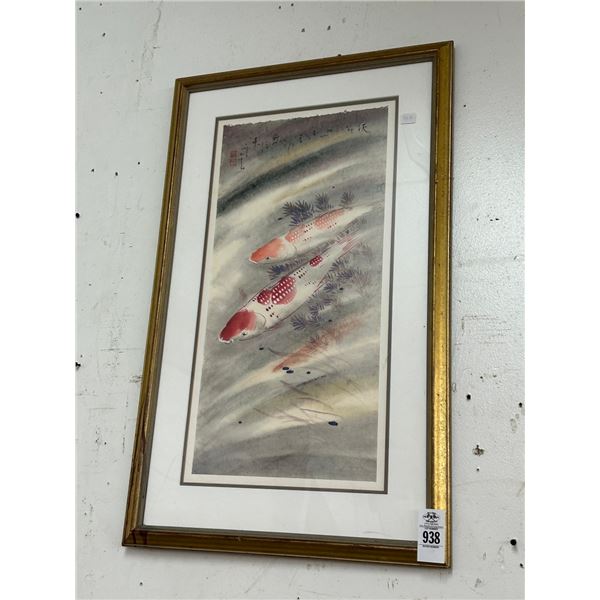 Oriental Koi Wall Art - 20"  X  36"