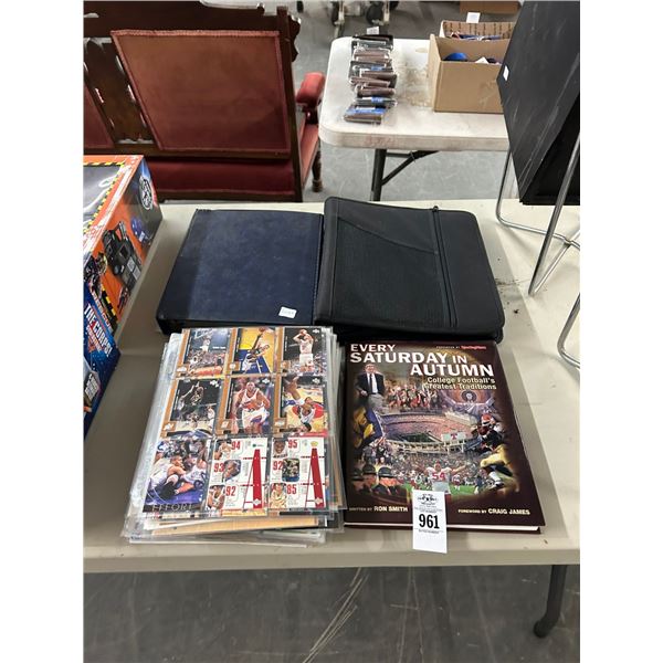 Sports/Anema Trading Cards w/Football Collector Book