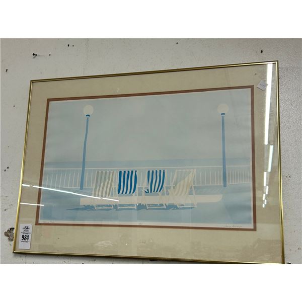 Waterfront Sea Scape Wall Art Opening Time Artist Signed