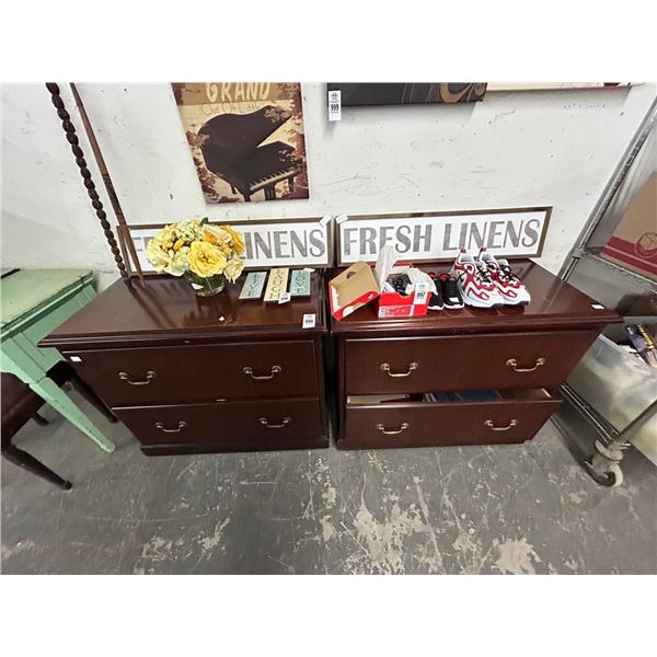 Cherry 2 Drawer Lateral Files - Pair