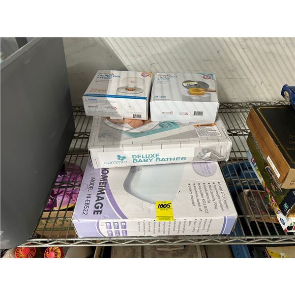 Baby Scale, Bather, Diaper Pails