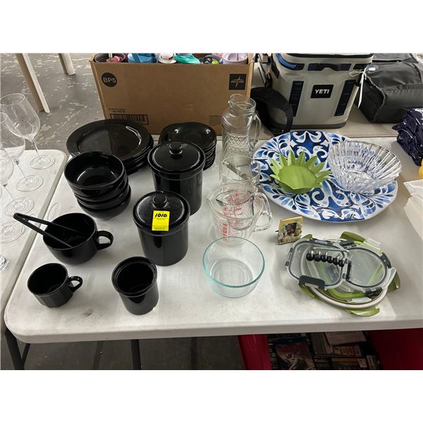 Black Dishware, Pitchers, Serving Trays, Kitchen Items