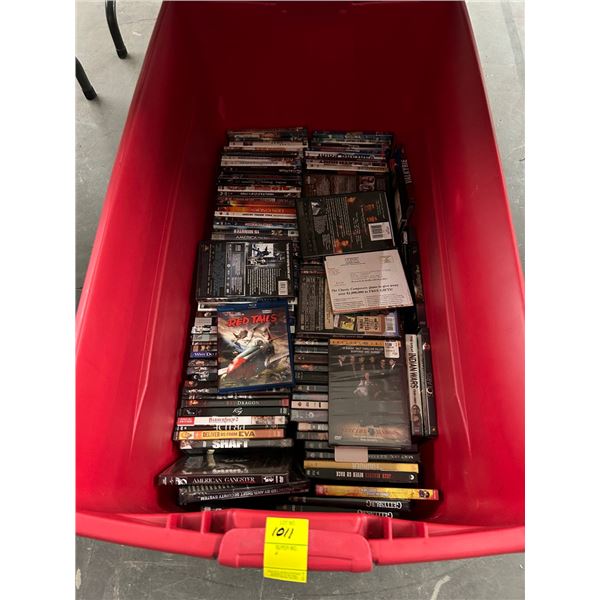 Large Tub w/DVD Movies
