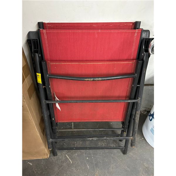 Red Folding Chairs - Pair