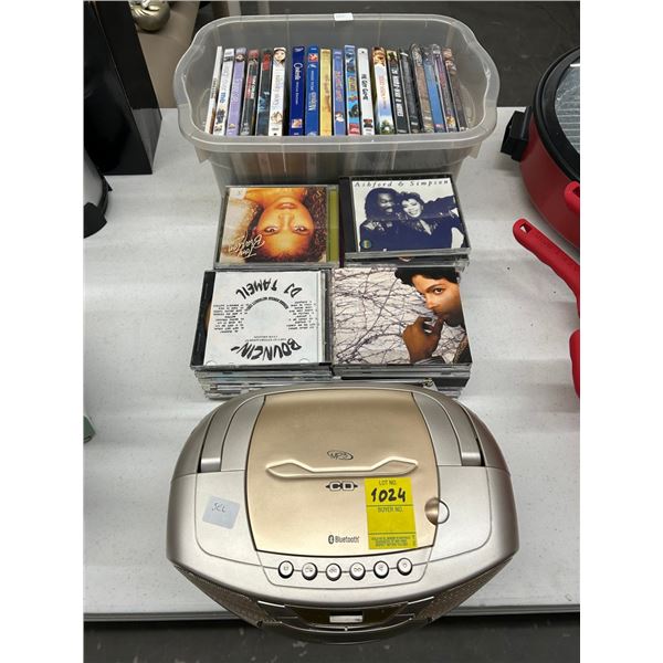 DVD Movies, CD Music, Portable Stereo