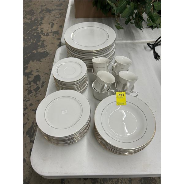 Gold Trim China Dishware Set
