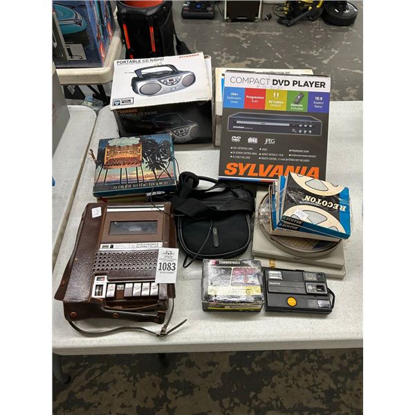 DVD Player, CD Auto Receiver, CB Radio, Tape Player, Recording Tapes