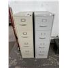 Image 1 : Beige/Grey 4 Drawer File Cabinets - 2
