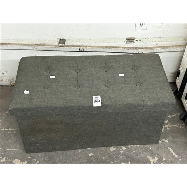 Grey Padded Storage Bench