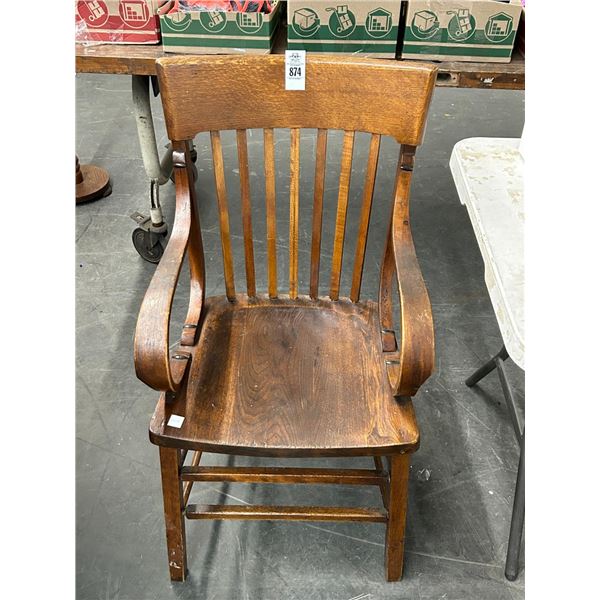 Antique Tiger Oak Armchair