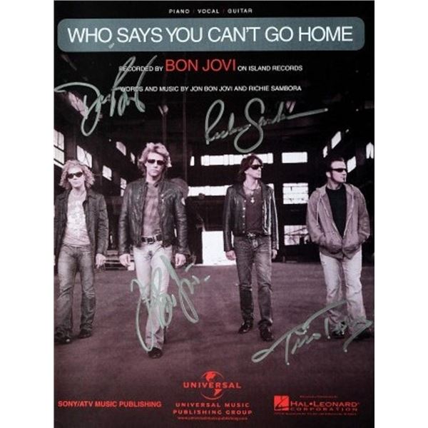 Bon Jovi signed sheet music