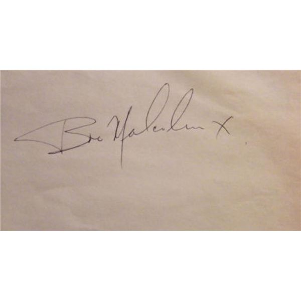 Malcolm X signature slip