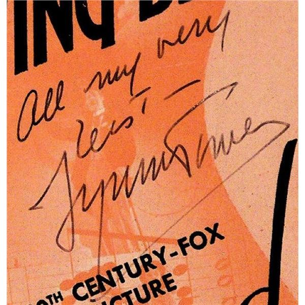 Tyrone Power signed sheet music