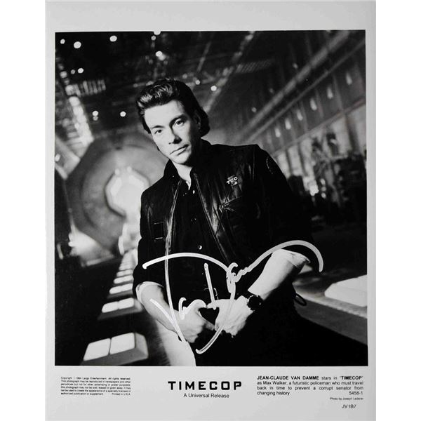 Timecop Jean-Claude Van Damme signed movie photo
