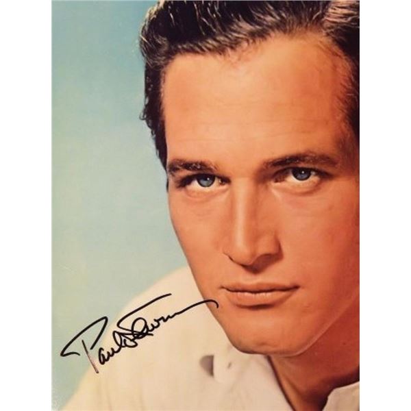 Paul Newman signed portrait photo