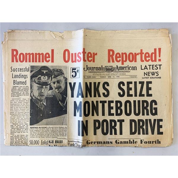 Journal American Original 1944 Vintage Newspaper