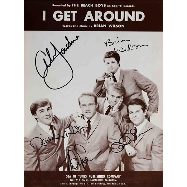 The Beach Boys Signed I Get Around Sheet Music