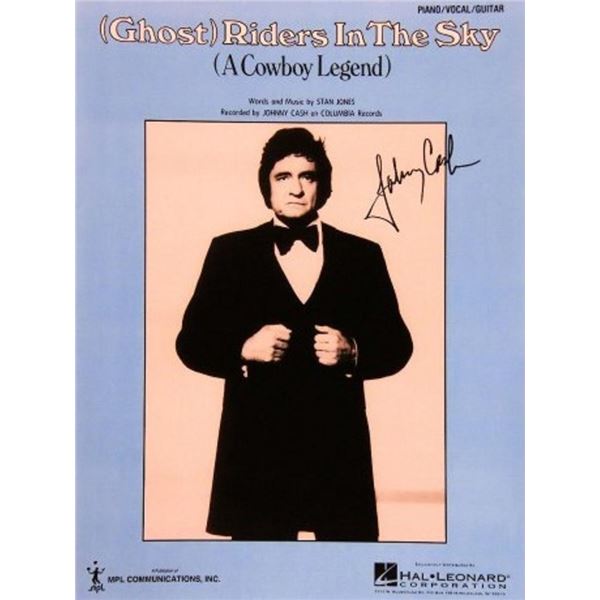 Johnny Cash signed sheet music