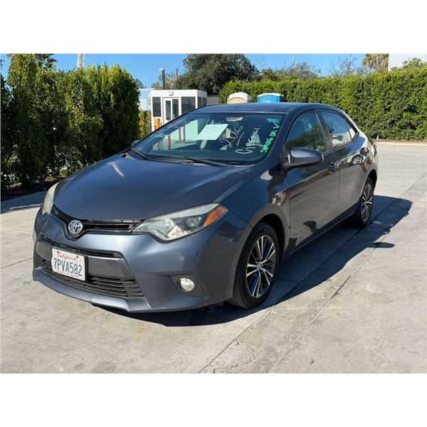 TOYT COROLLA 2016 O/S-T SMOG-2 DAYS